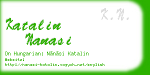 katalin nanasi business card